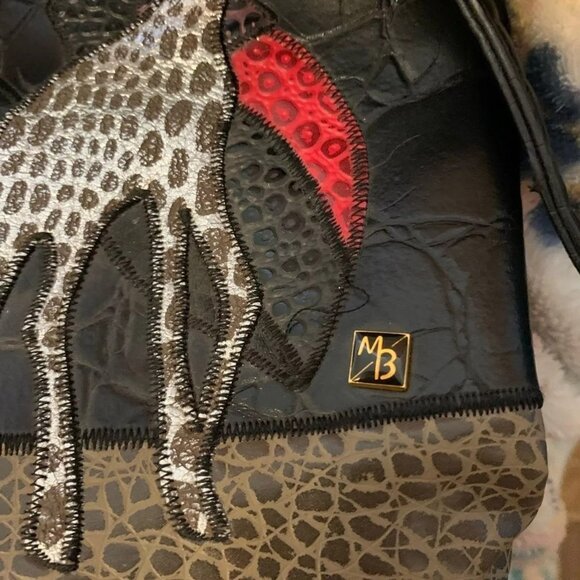 Vintage Barbara Handbag/Shoulder bag giraffe leather - Picture 3 of 12